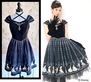 Secret Honey Disney Princess Ornament Christmas OP Dress Lolita Kawaii Japan
